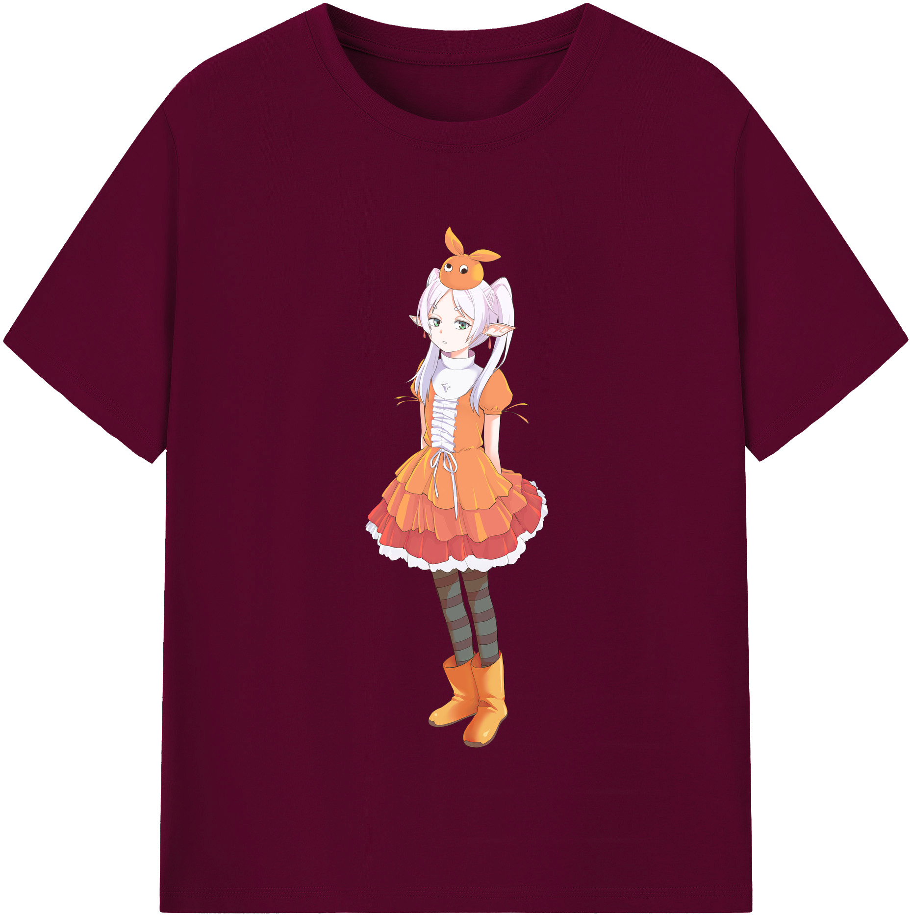 （画像用） 葬送のフリーレン Frieren レディースカジュアルプリントTシャツ（綿100％）